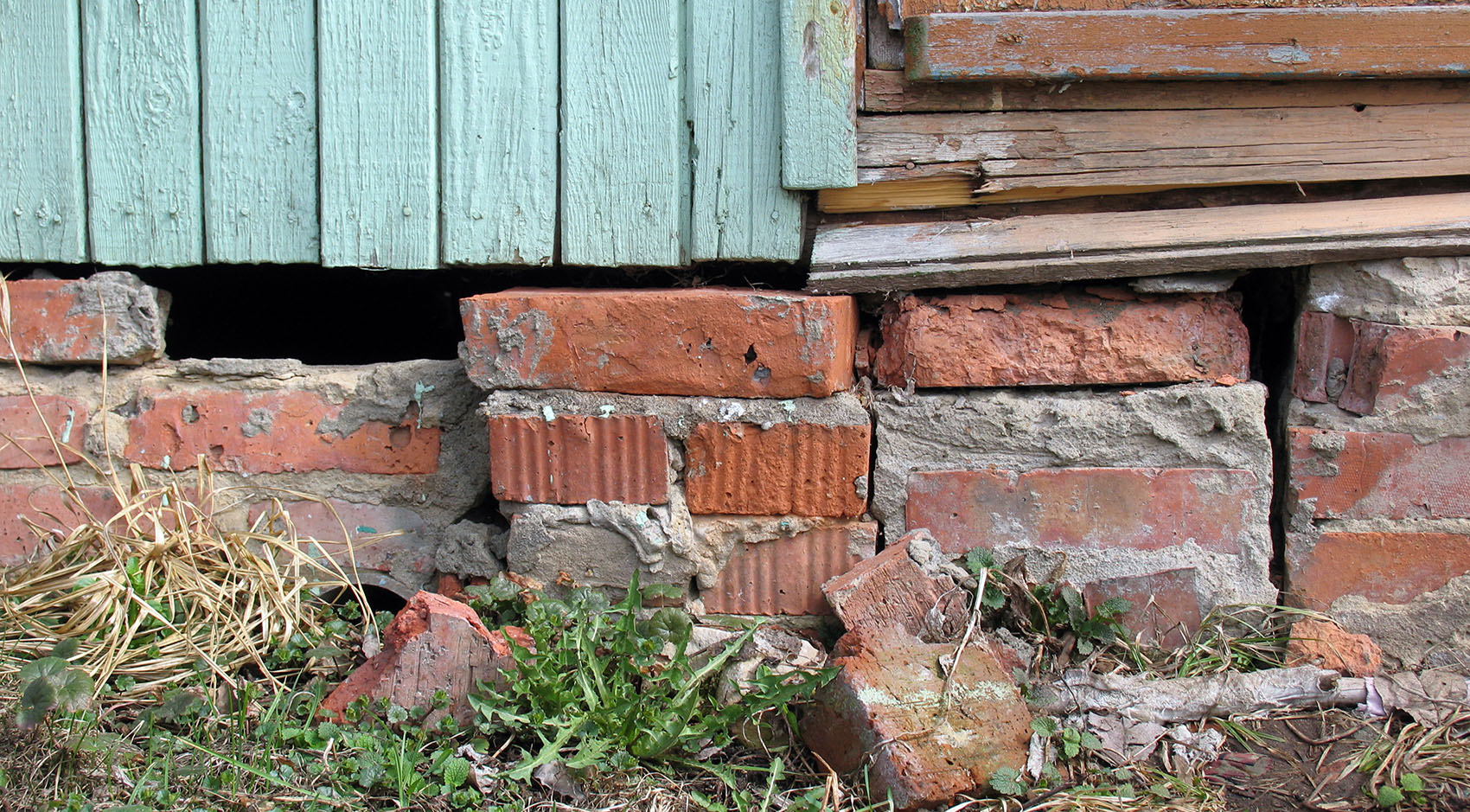 Brick foundation of older home 
