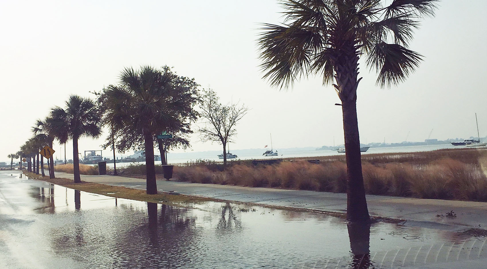 Charleston, SC street flooded 