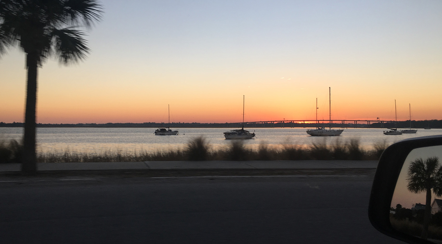 Morning sunrise at the Battery in Charleston SC 