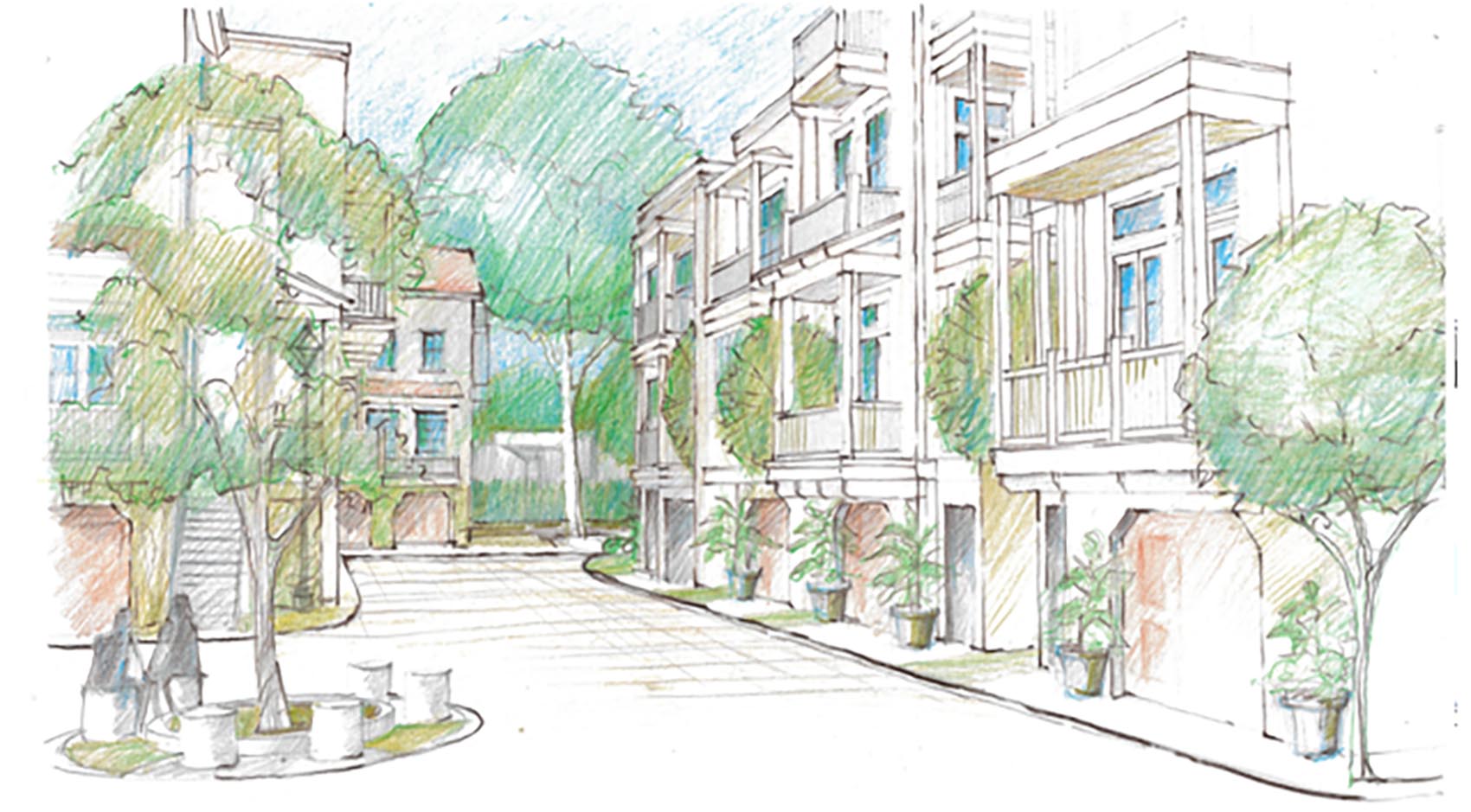 Sketch of Charleston home development 