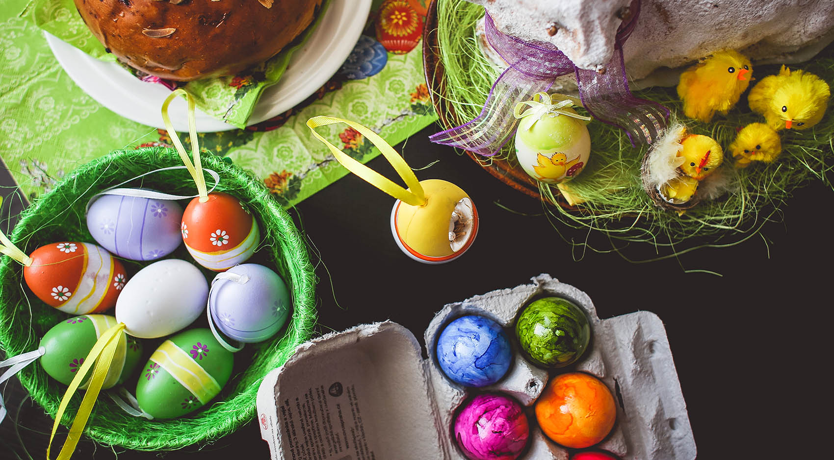Easter Eggs on a table 