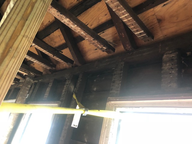 interior framing of old home 